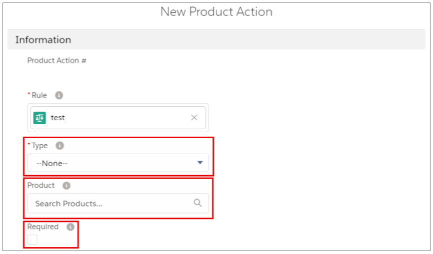 Salesforce CPQ New Action Information Fields,picklist and Checkbox