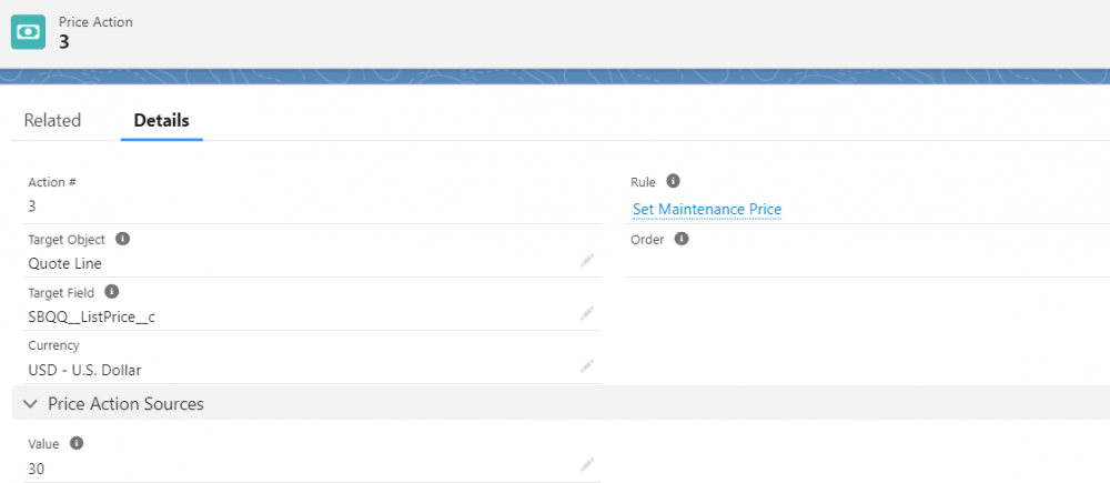 Salesforce Revenue Cloud Maintenance Price Action