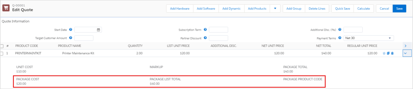 Salesforce CPQ Product Details on Quote Line Editor