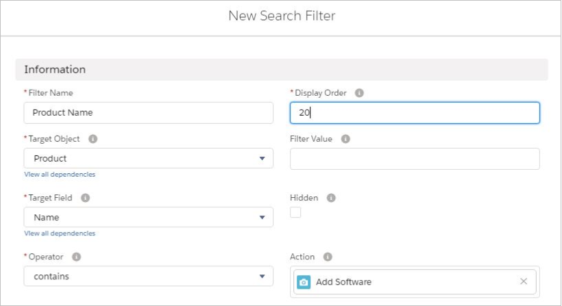 Salesforce CPQ New Search Filter Fieldset