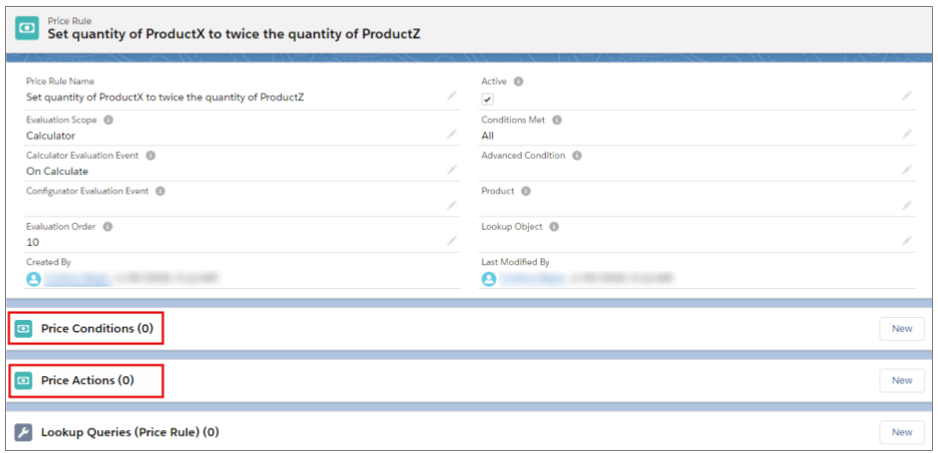 Salesforce CPQ Price Rule-Price Conditions and Price Actions Features