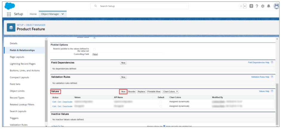 Salesforce CPQ Configuration Field Set Picklist Options,Field Dependencies,Validation Rules and Values