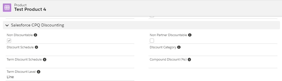 CPQ Discounting Fields on Product