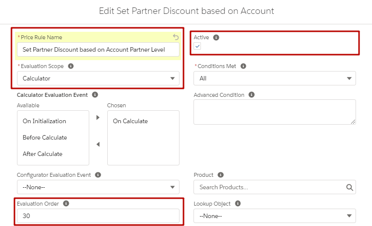 Salesforce CPQ New Price Rule Fields,Checkbox and Picklists