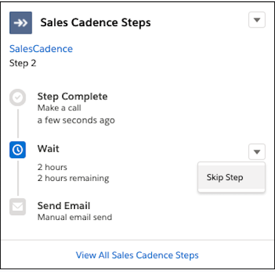 Salesforce Sales Cadence Steps