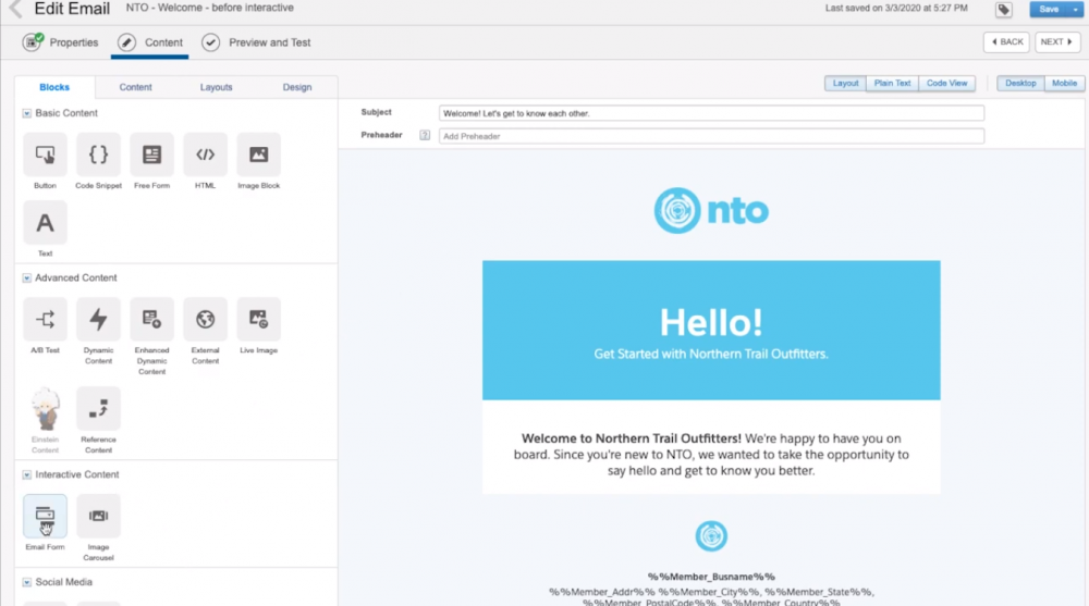 Salesforce CPQ Interactive Email Preview and Content Options