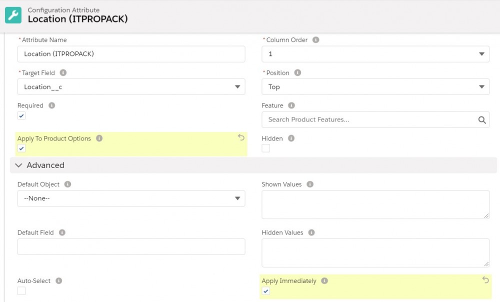 Salesforce CPQ Configuration Attribute Overview